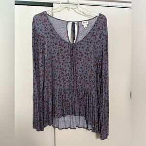 Mossimo Supply Co floral top with bell sleeves